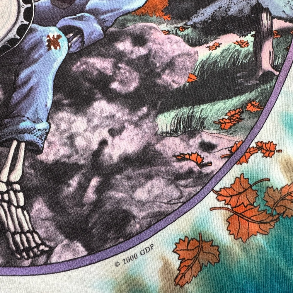 Vtg Grateful Dead T-Shirt Men’s M Liquid Blue Skeleton Genie Snake Tie‎ Dye 2000 - Picture 7 of 9